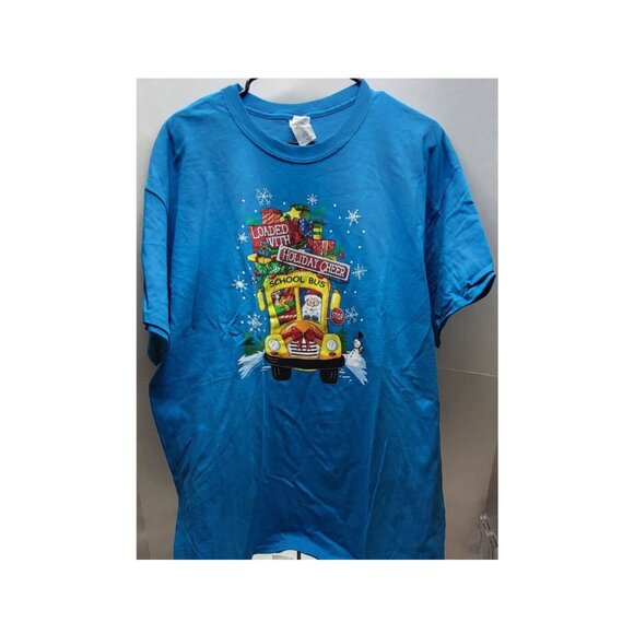 Lot of 5 Santa Bus Christmas Loaded With Holiday Cheer Adult Holiday Shirts - Picture 1 of 2